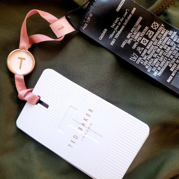 NWT Ted Baker Olive Green One Piece Halter Swimsuit 4 - Picture 6 of 9